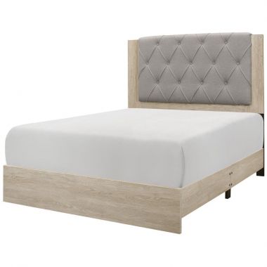 Homelegance Whiting Eastern King Bed in Cream and Gray