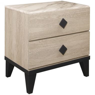 Homelegance Whiting Nightstand in Cream and Black