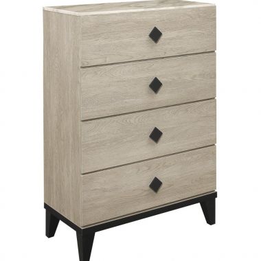 Homelegance Whiting Chest in Cream and Black