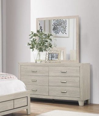 Homelegance Quinby Dresser with Mirror in Light Brown