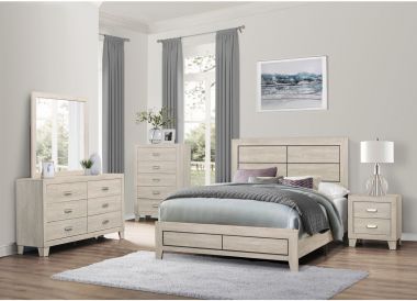 Homelegance Quinby 4pc Twin Bedroom Set in Light Brown