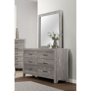 Homelegance Corbin Dresser with Mirror in Gray