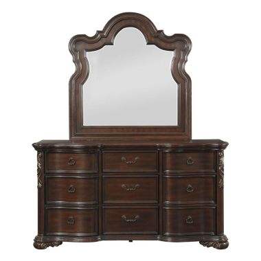 Homelegance Royal Highland Dresser with Mirror in Cherry
