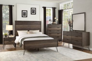 Homelegance Urbanite 4pc Eastern King Bedroom Set in 3-Tone Gray