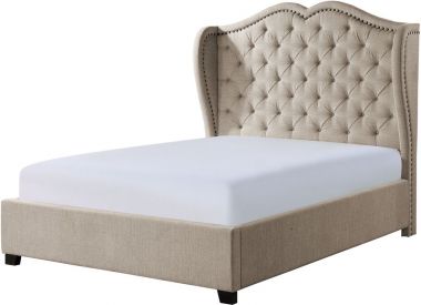 Homelegance Waterlyn California King Upholstered Bed in Beige