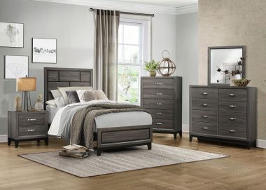 Homelegance Davi 4pc Full Bedroom Set in Gray