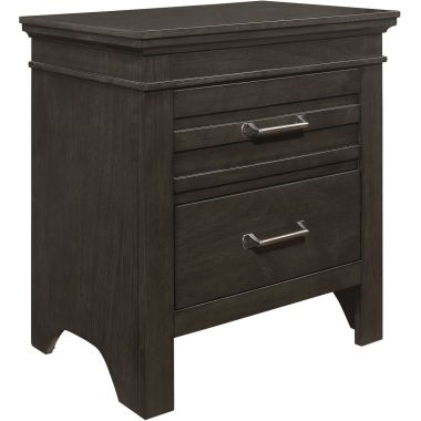 Homelegance Blaire Farm Nightstand in Charcoal Gray