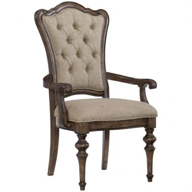 Homelegance Heath Court Arm Chair in Brown Oak - Set of 2