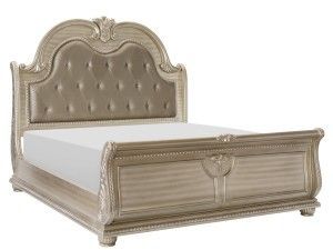 Homelegance Cavalier California King Bed in Silver