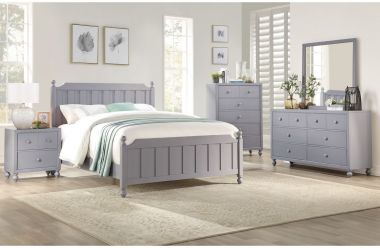 Homelegance Wellsummer 4pc Full Bedroom Set in Gray