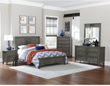 Homelegance Garcia 4pc Full Bedroom Set in Cool Gray
