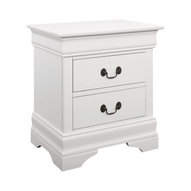 Coaster Louis Philippe 2 Drawer Nightstand in White Finish
