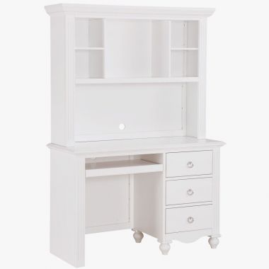 Homelegance Meghan Writing Desk with Hutch in White