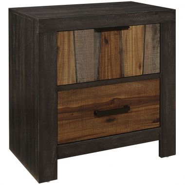 Homelegance Cooper Nightstand in Multi-Tone Wire Brushedes