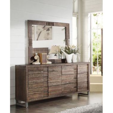 ACME Andria Dresser with Mirror in Reclaimed Oak