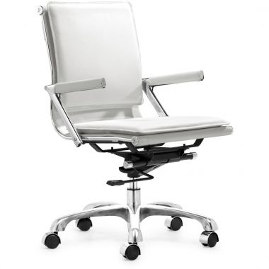 Zuo Modern Lider Plus Office Chair in White - ZUO-215214 in [category]