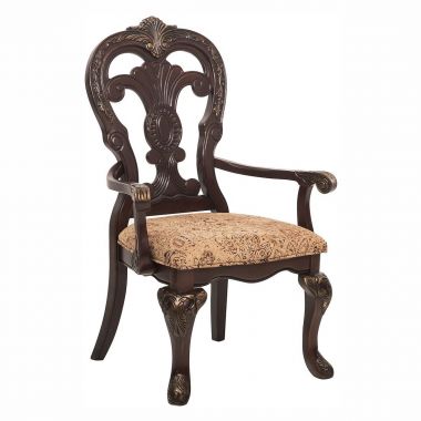 Homelegance Deryn Park Arm Chair in Cherry - Set of 2
