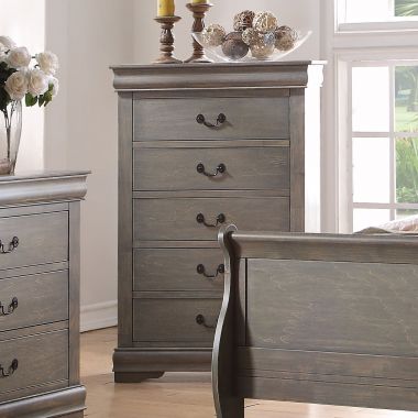 ACME Louis Philippe Chest in Antique Gray