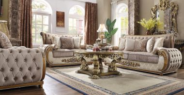 Homey Design HD-25 3pc Livingroom Set in Perfect Brown