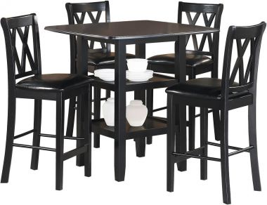 Homelegance Norman 5pc Counter Height Set in Black