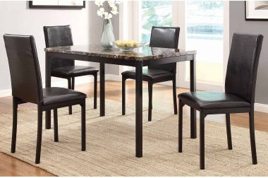 Homelegance Tempe 5pc Counter Height Table Set in Black