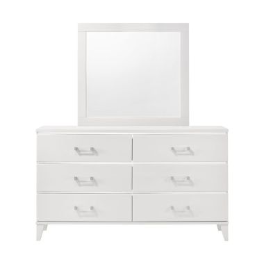 ACME Chelsie Dresser with Mirror in White Finish