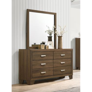 ACME Miquell Dresser with Mirror, Oak