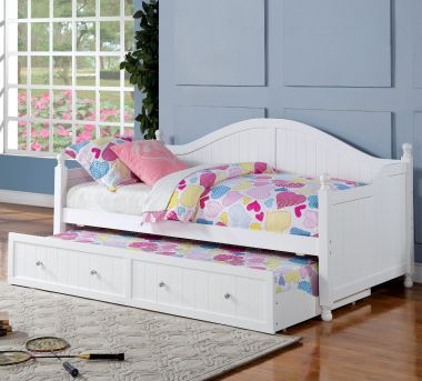 Coaster 300053 Twin Daybed with Trundle in White