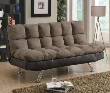 Coaster 300306 Contemporary Sofa Bed in Brown/Dark Brown