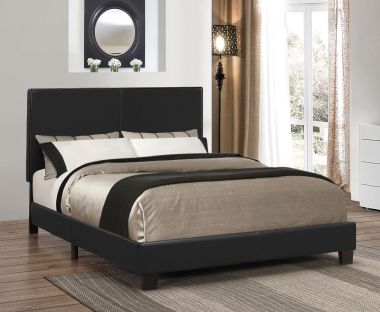 Coaster 300558 Queen Upholstered Low Profile Bed in Black