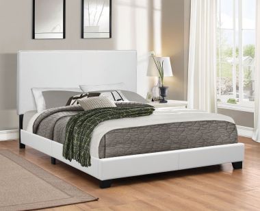 Coaster 300559 Queen Upholstered Low Profile Bed in White