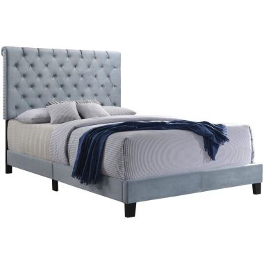 Coaster Warner Queen Upholstered Bed in Slate Blue