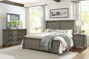 Homelegance Weaver 4pc Queen Bedroom Set in Coffee and Antique Gray