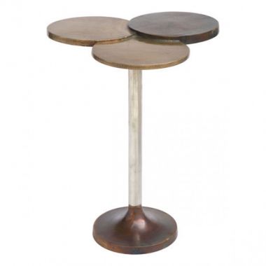 Zuo Modern Dundee Accent Table in Antique Brass