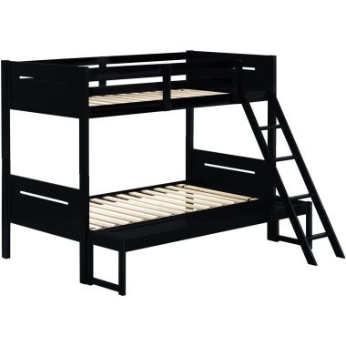 Coaster Littleton Twin/Full Bunk Bed in Black