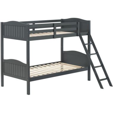 Coaster Littleton Twin/Twin Bunk Bed with Ladder in Grey