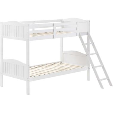 Coaster Littleton Twin/Twin Bunk Bed with Ladder in White