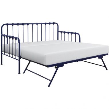 Homelegance Constance Daybed with Lift-up Trundle in Navy Blue