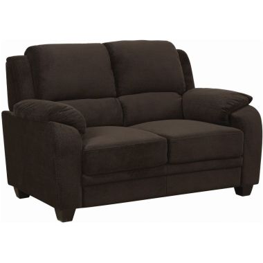 Coaster Northend Upholstered Loveseat in Chocolate