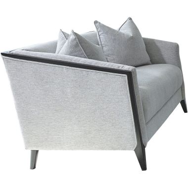 Coaster Whitfield Sloped Arm Loveseat in Dove Grey