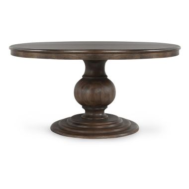 Classic Home Brookside Wood 60" Round Dining Table in Cocoa Brown