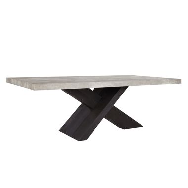 Classic Home Durant 84" Dining Table in Gray/Black