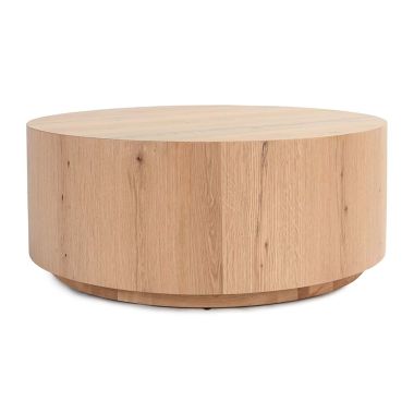 Classic Home Layne 42" Round Coffee Table in Natural