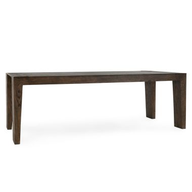 Classic Home Troy Reclaimed Oak 89" Dining Table in Suede Brown