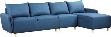 ACME Marcin Sectional Sofa, Blue Fabric