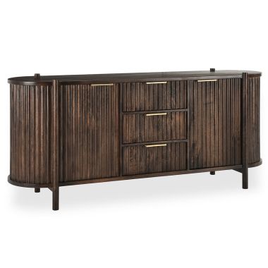 Classic Home Redford 2 Door 3 Drawer Buffet in Brown