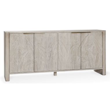 Classic Home Ledro Wood 4Door Buffet in White Wash