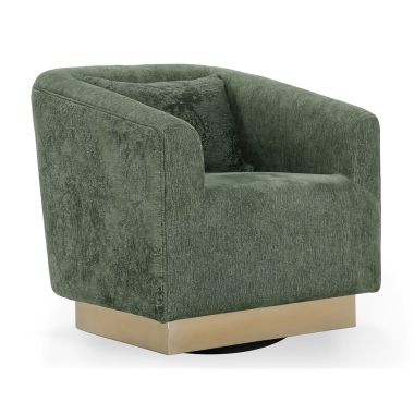 Classic Home Leonardo Swivel Accent Chair in Green