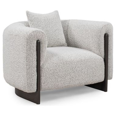 Classic Home Sierra Accent Chair in Gray Boucle