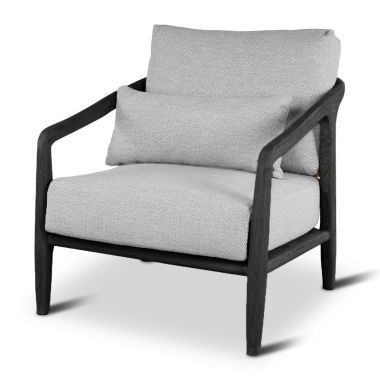 Classic Home Aria Outdoor Accent Chair in Black